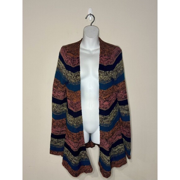 Sparrow Anthropologie Multicolored Striped Cotton Blend Long Cardigan Size M EUC - Picture 1 of 4